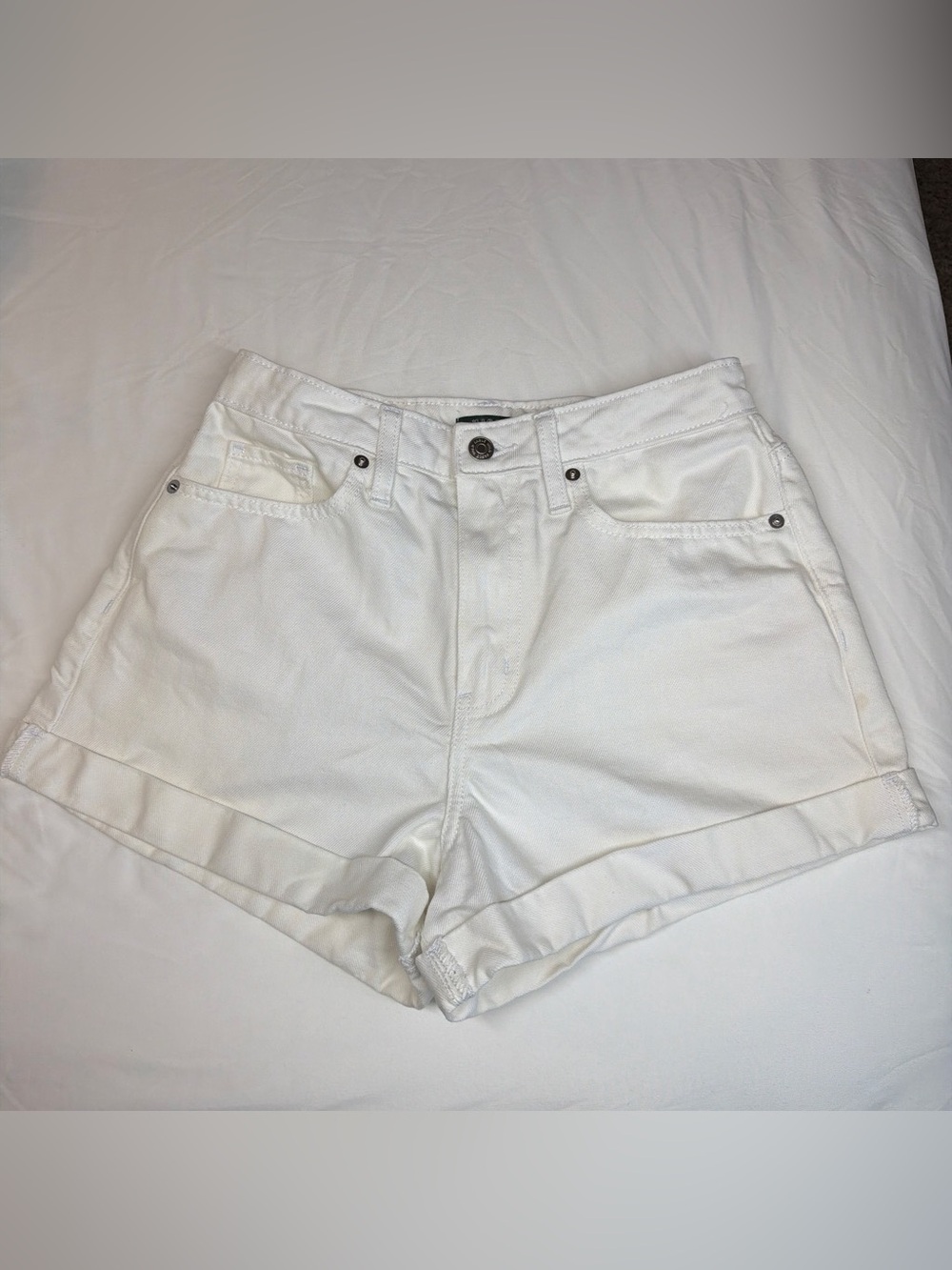 wild fable White Rolled Cuff Denim Shorts